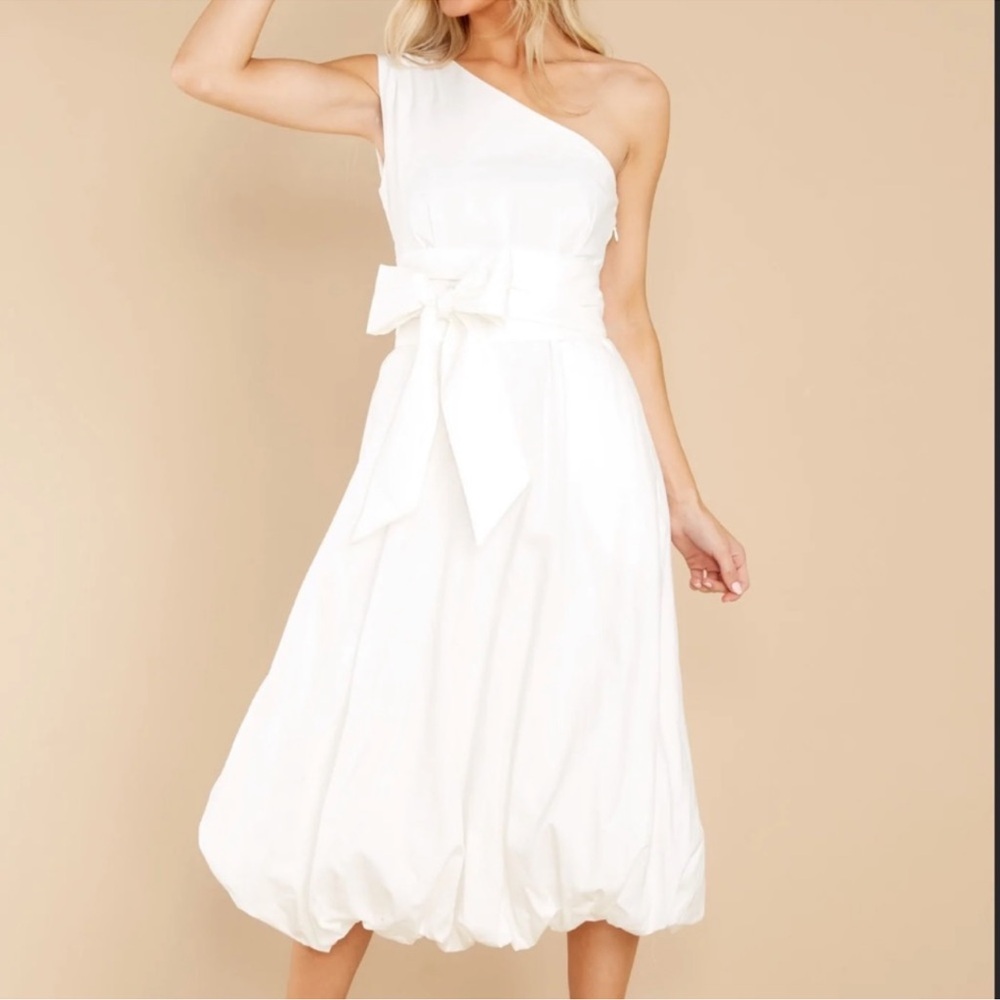 Red Dress Boutique One Shoulder White Dress